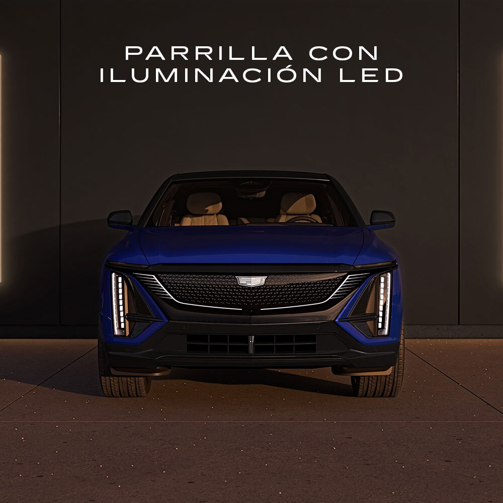 Lujosa y moderna parrilla con iluminación LED en Cadillac Lyriq 