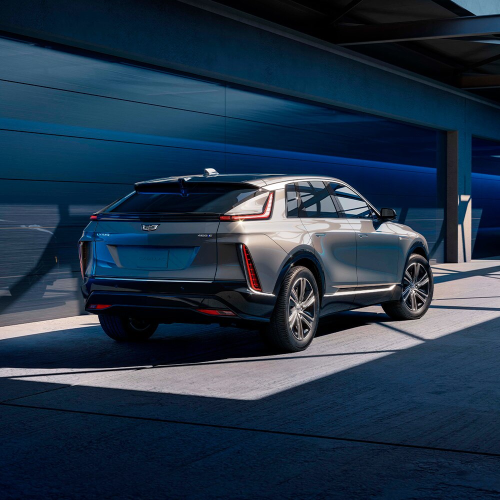 Estilizado y vanguardista diseño posterior de la nueva SUV eléctrica de lujo, Cadillac Lyriq